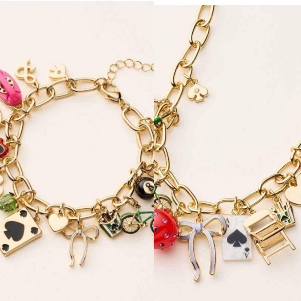 COPY - NIB set. Kate Spade x Target Gold Charm Bracelet and Necklace set